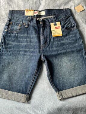 NWT Levis 511 Slim Short Bermuda Shorts sz 29
